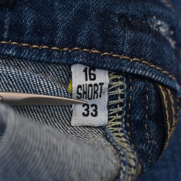 GAP Real Straight Jeans Womens 33/16 Short Dark Wash - Picture 10 of 11